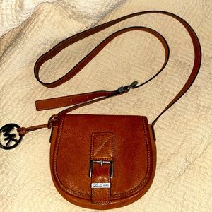 Michael Kors leather crossbody tan purse.